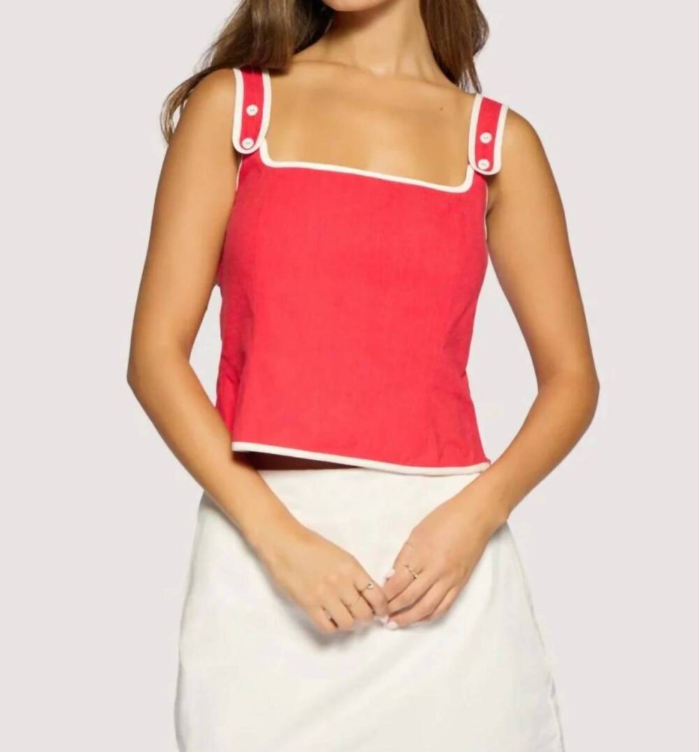 NEW LOST + WANDER saffron muse top in red
